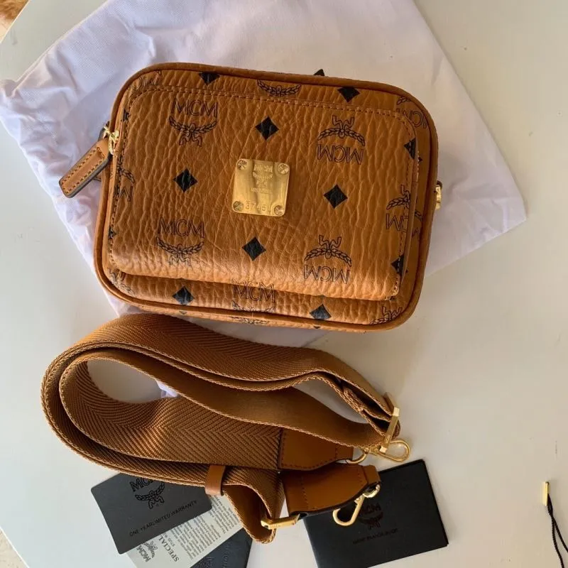 MCM Cognac Crossbody Bag 3745
