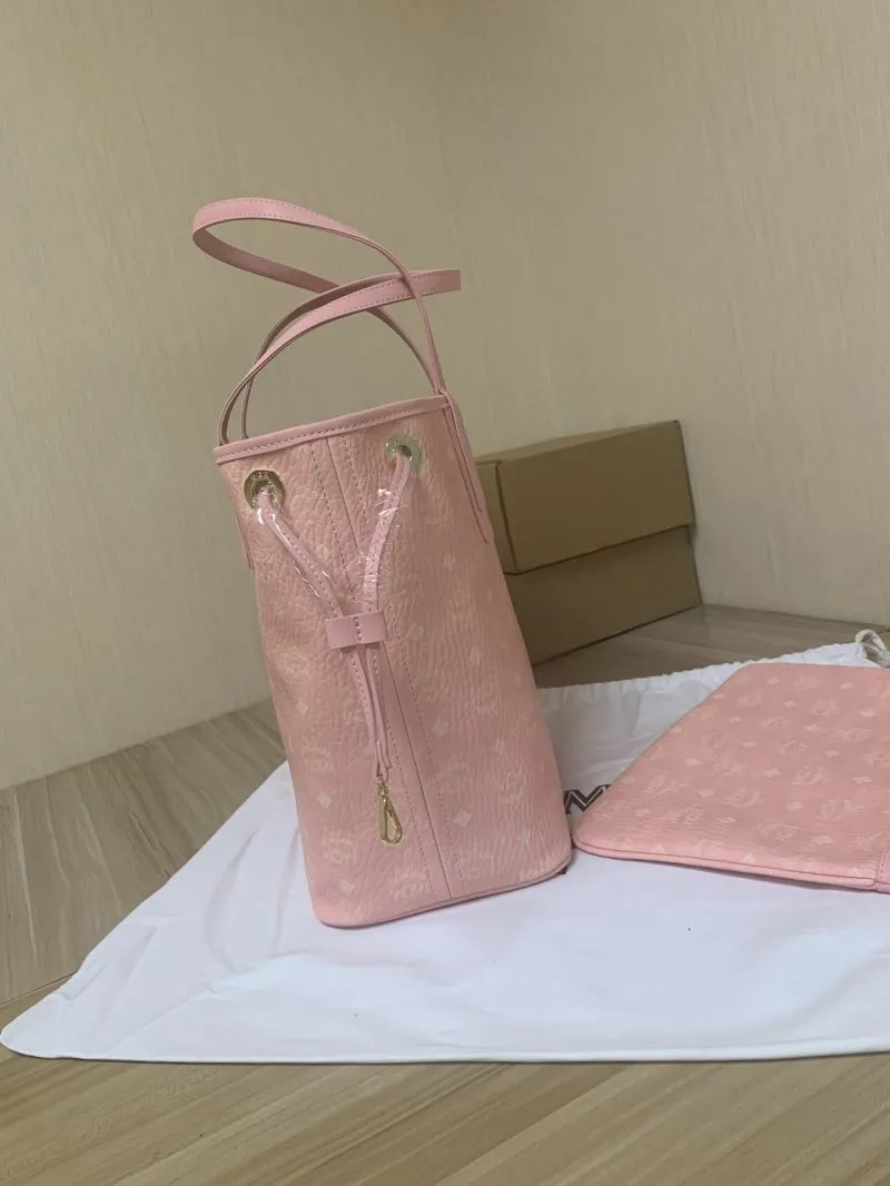 MCM Pink Tote Bag and Pouch Set - Image 3
