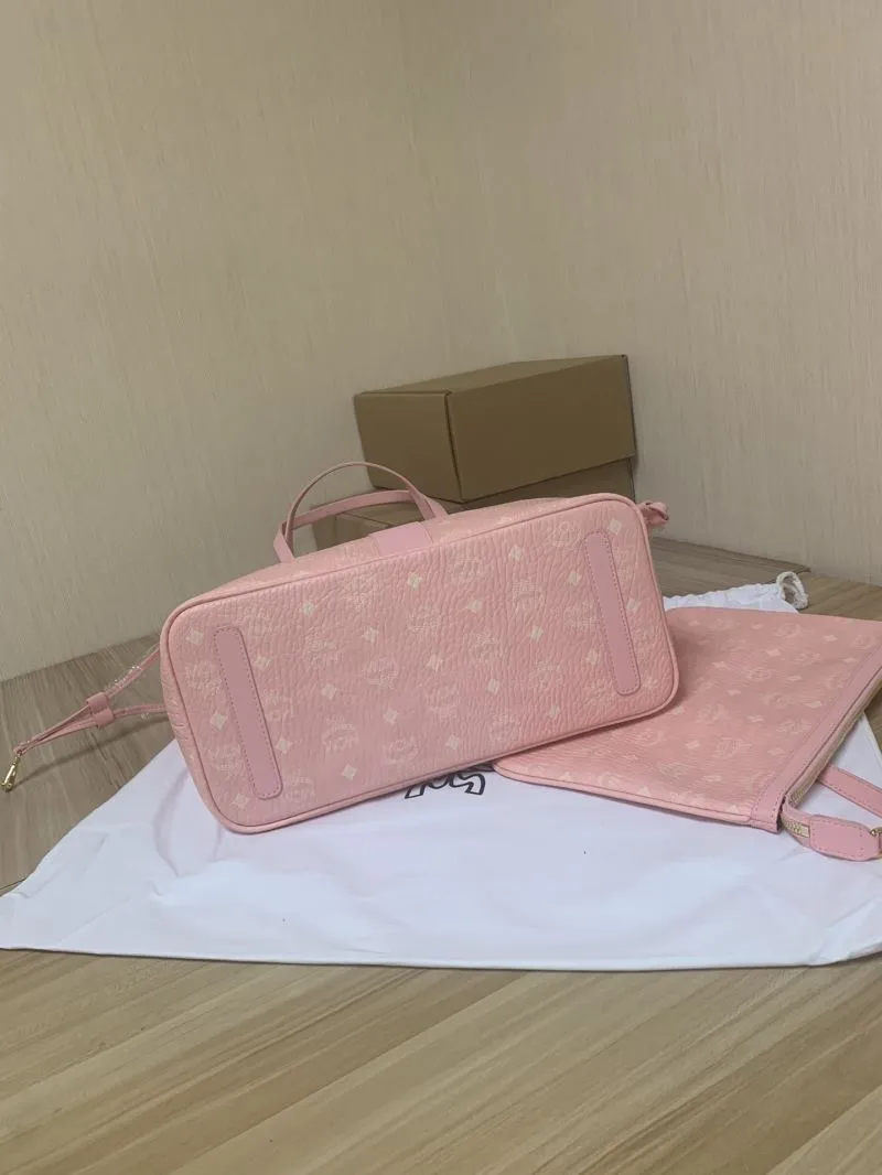 MCM Pink Tote Bag and Pouch Set - Image 5
