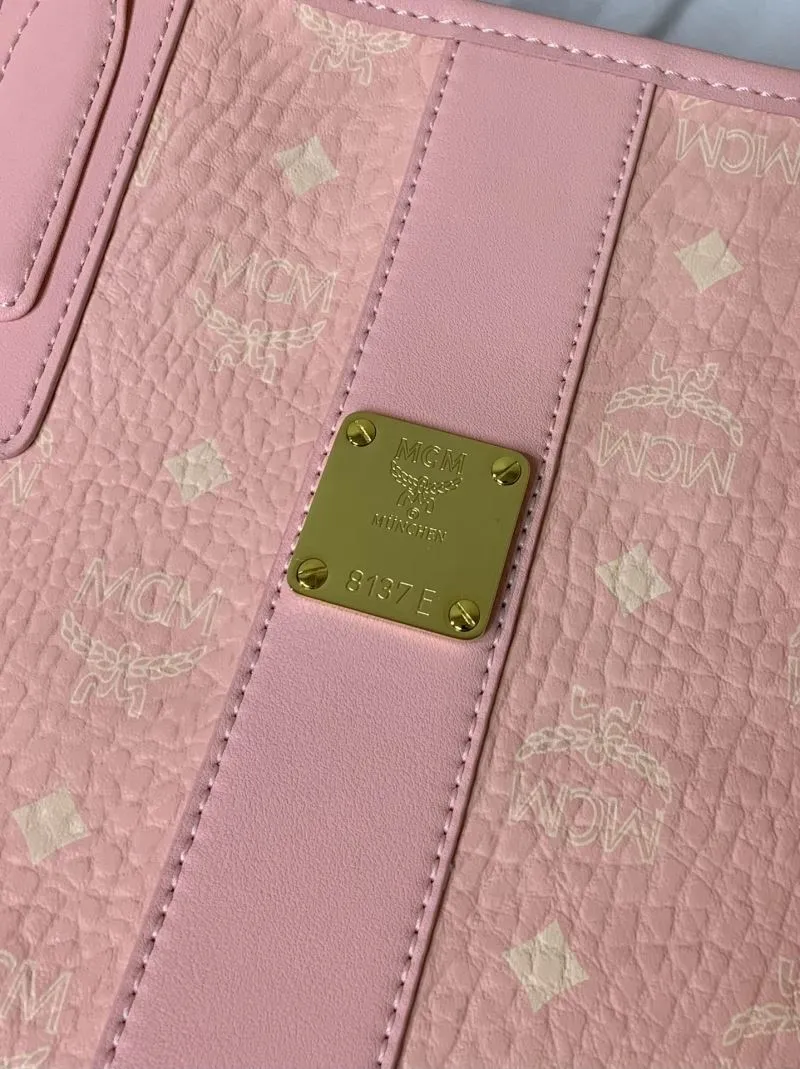 MCM Pink Tote Bag and Pouch Set - Image 6