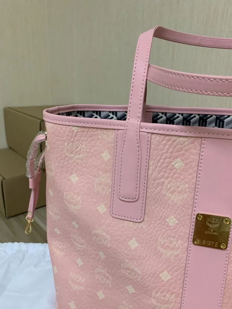 MCM Pink Tote Bag and Pouch Set - Image 7
