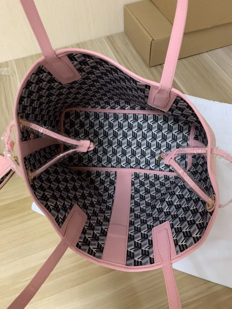 MCM Pink Tote Bag and Pouch Set - Image 8