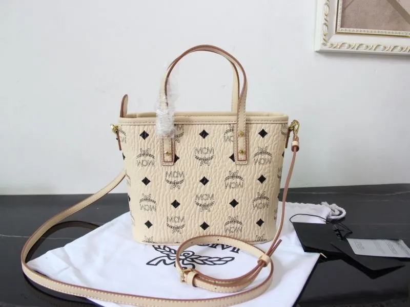 MCM Beige Mini Crossbody Tote Bag - Image 3