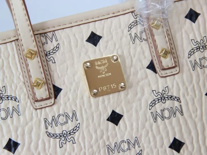 MCM Beige Mini Crossbody Tote Bag - Image 5