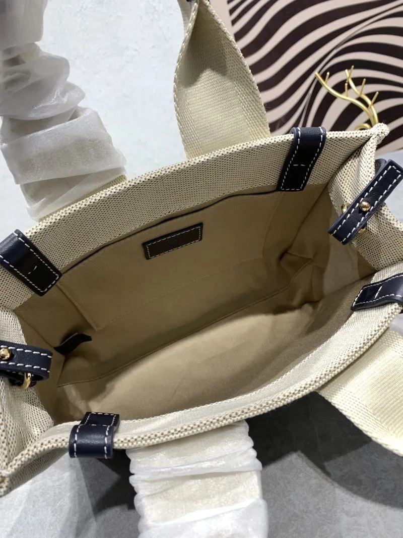 ChloƩ 009 Beige Canvas Crossbody Tote Bag - Image 8