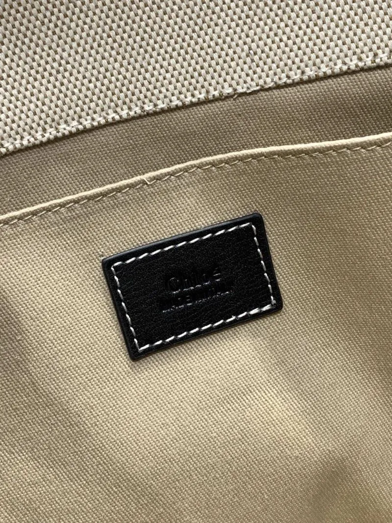 ChloƩ 003 Beige Canvas Tote Bag - Image 9