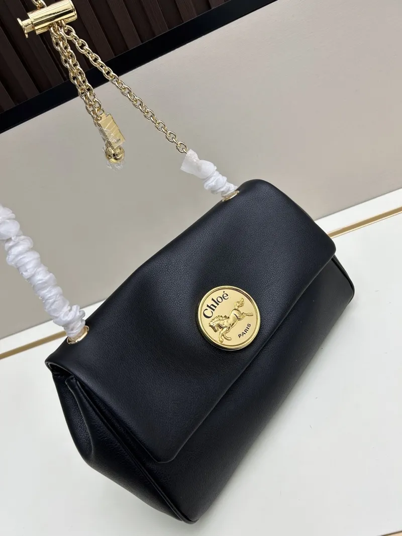 Chloe Black Leather Satchel Bag 08916 - Image 3