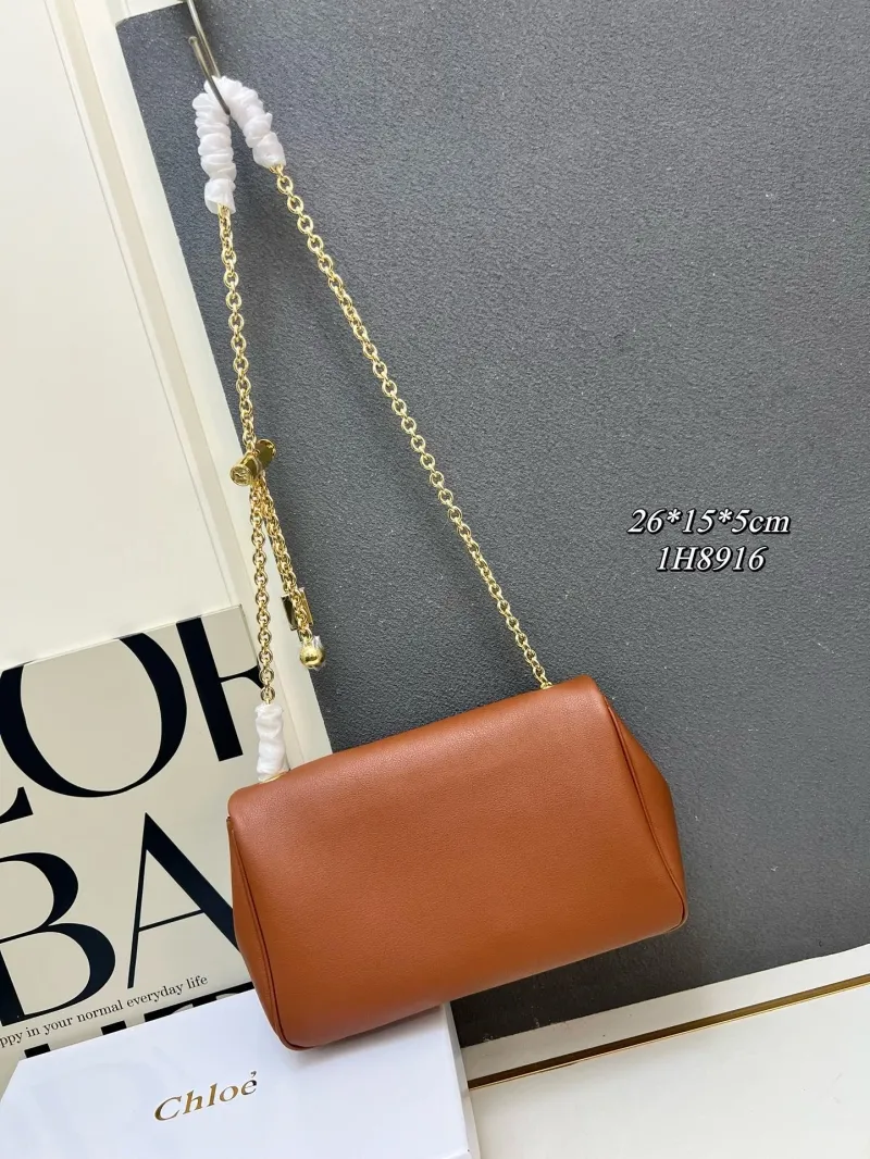 Chloe Brown Leather Satchel Bag 1H8916 - Image 3