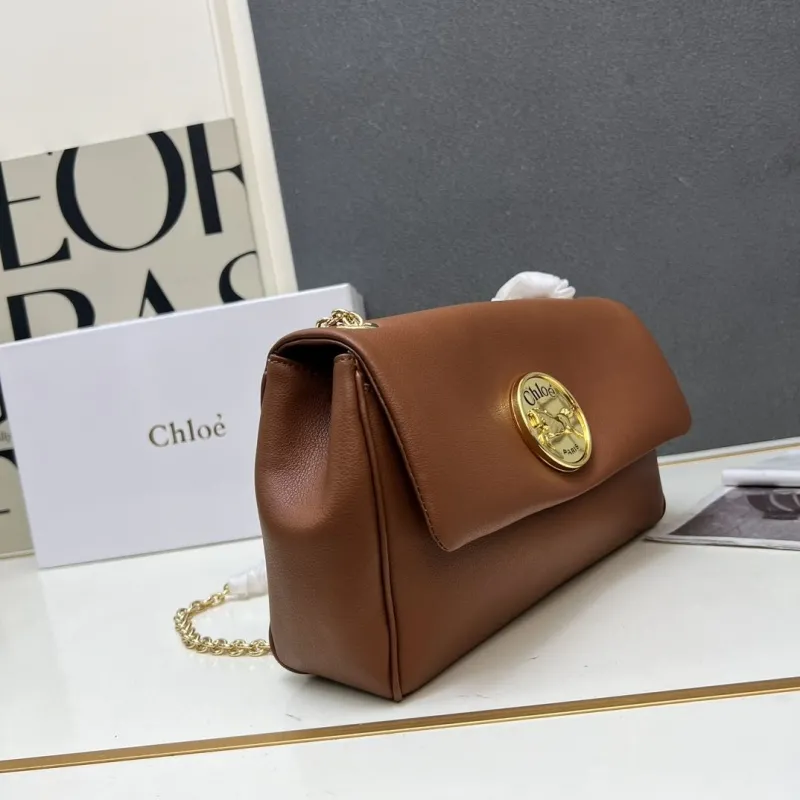 Chloe Brown Leather Satchel Bag 1H8916 - Image 4