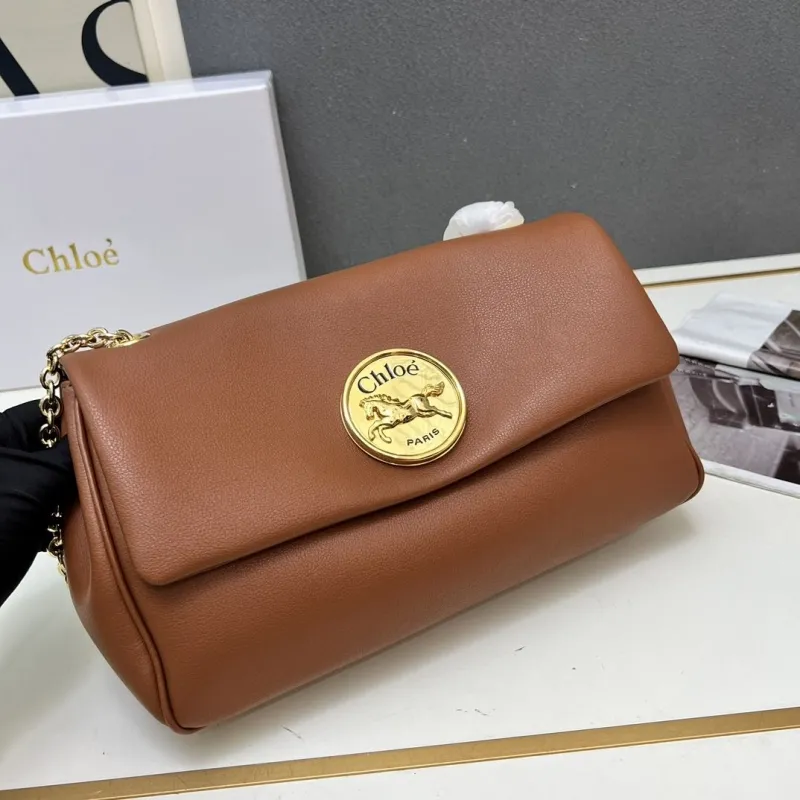 Chloe Brown Leather Satchel Bag 1H8916 - Image 5