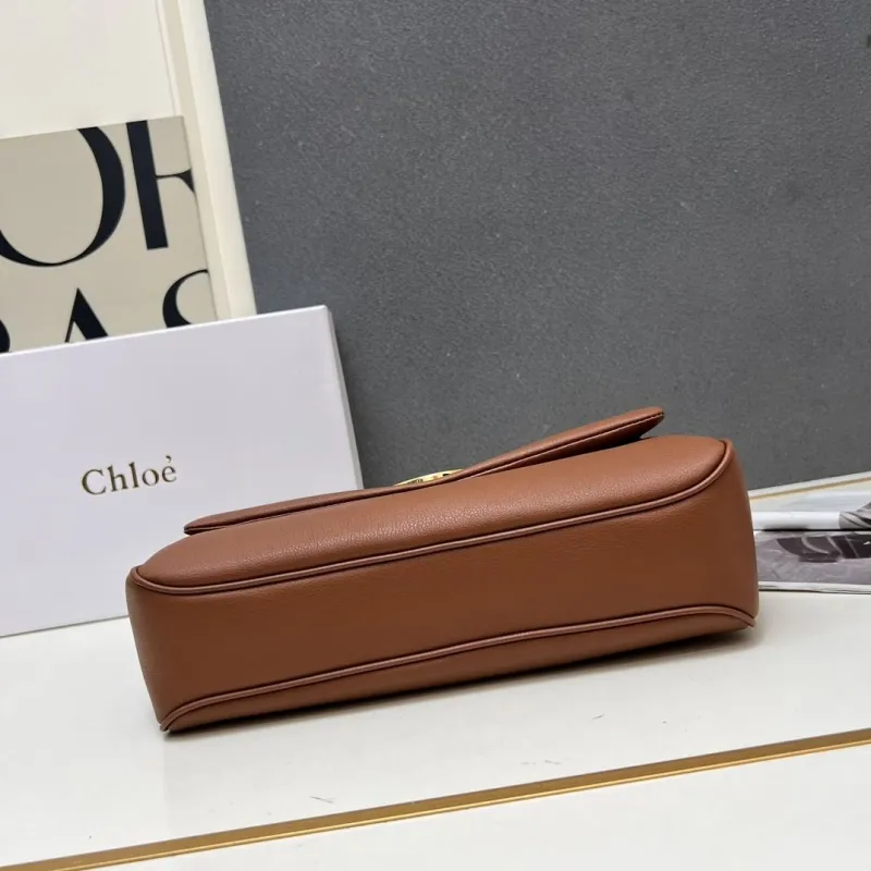 Chloe Brown Leather Satchel Bag 1H8916 - Image 8