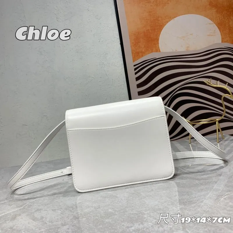 Chloe White Crossbody Satchel Bag - Image 3