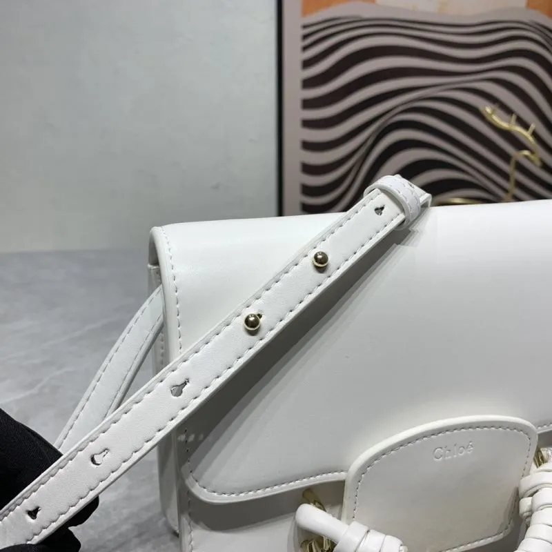 Chloe White Crossbody Satchel Bag - Image 5
