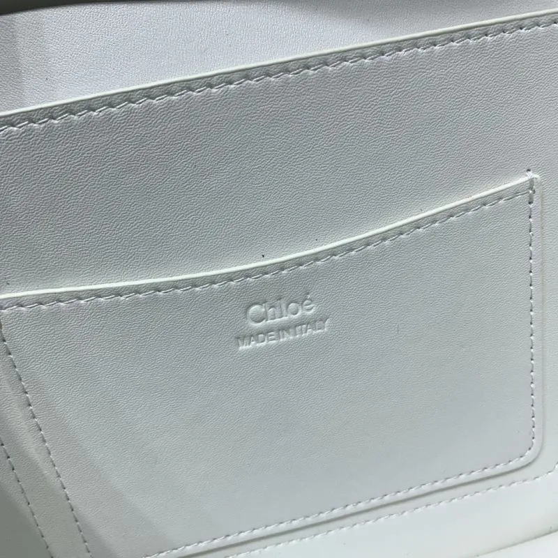 Chloe White Crossbody Satchel Bag - Image 9