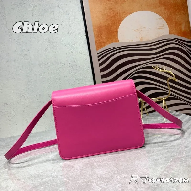 Chloe Fuchsia Leather Crossbody Bag - Image 3