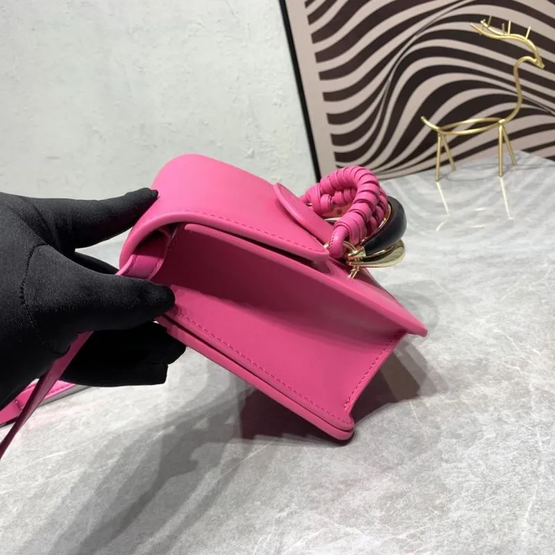 Chloe Fuchsia Leather Crossbody Bag - Image 6