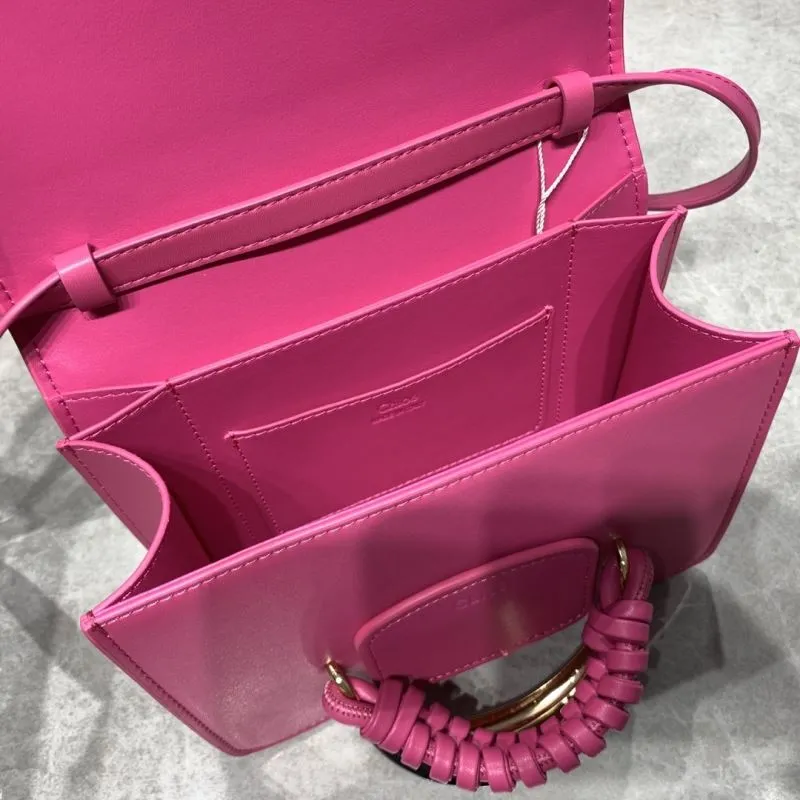 Chloe Fuchsia Leather Crossbody Bag - Image 8