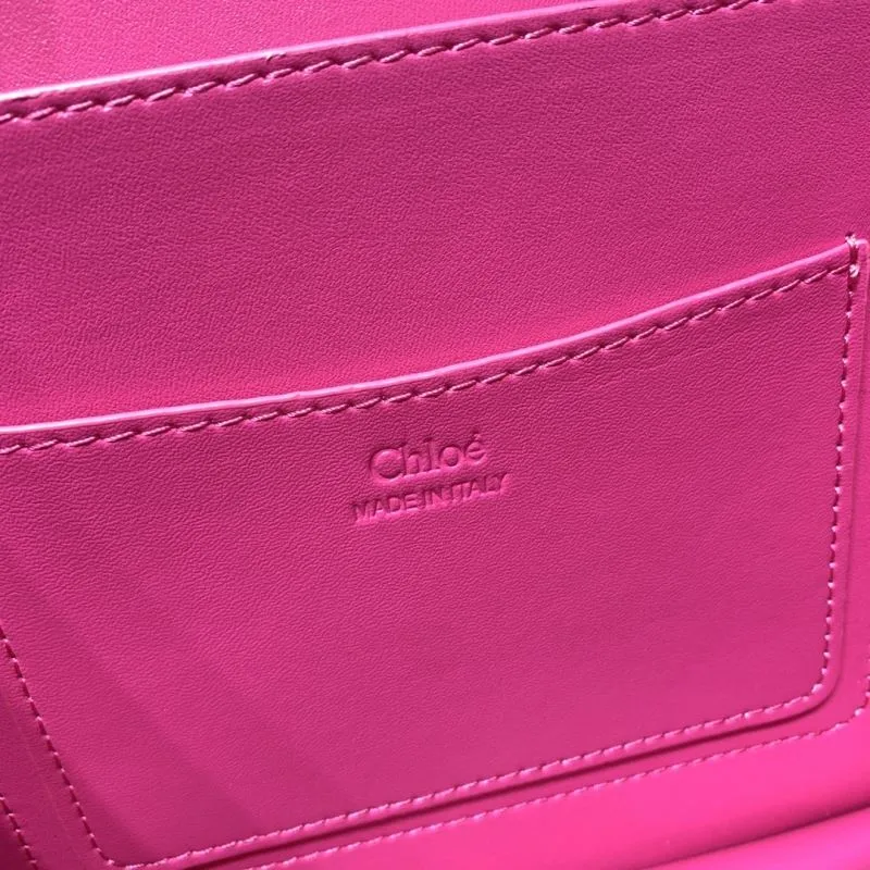 Chloe Fuchsia Leather Crossbody Bag - Image 9