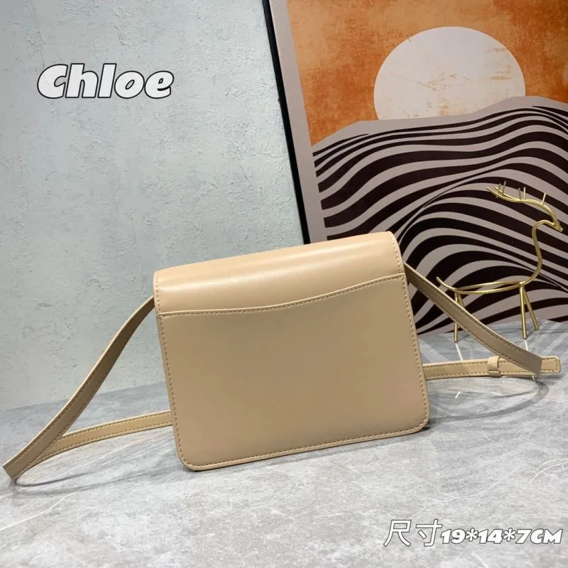 Chloe Beige Satchel Crossbody Bag - Image 3