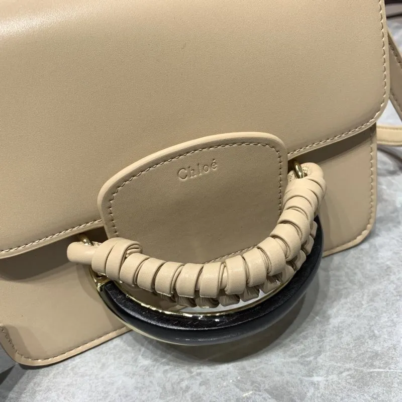 Chloe Beige Satchel Crossbody Bag - Image 4
