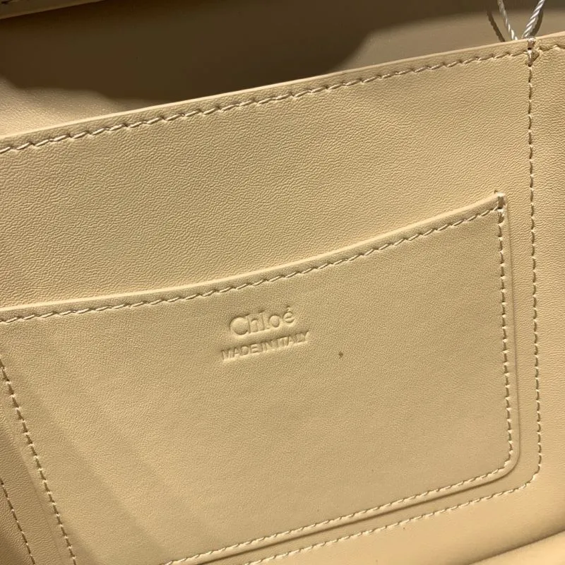 Chloe Beige Satchel Crossbody Bag - Image 9