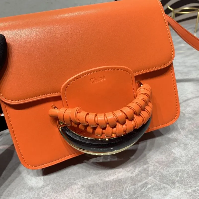 Chloe Orange Crossbody Satchel Bag - Image 4