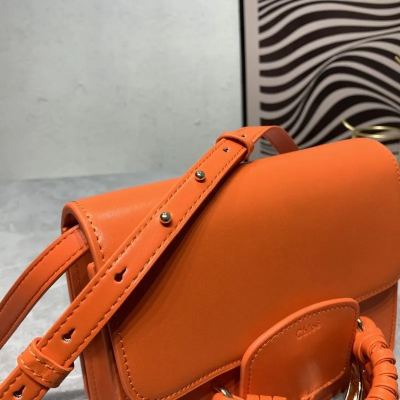 Chloe Orange Crossbody Satchel Bag - Image 5