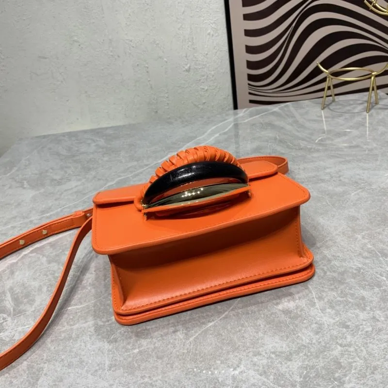 Chloe Orange Crossbody Satchel Bag - Image 7
