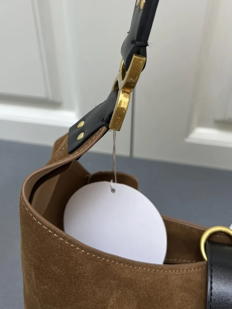 Chloe Brown Suede Hobo Bag H08873 - Image 9