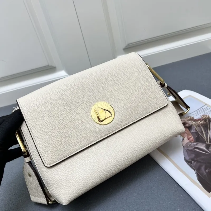 COCCINELLE Cream Leather Crossbody Satchel Bag H08891 - Image 4