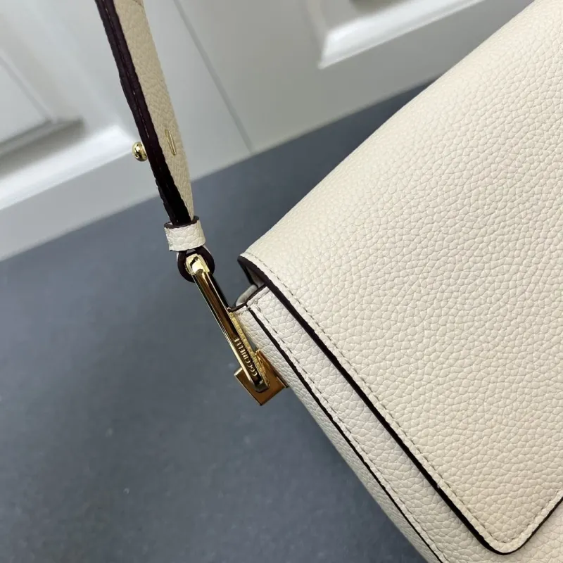 COCCINELLE Cream Leather Crossbody Satchel Bag H08891 - Image 7