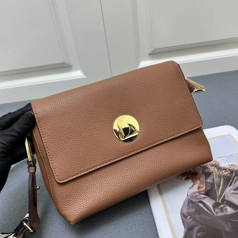 COCCINELLE Brown Leather Satchel Crossbody Bag H08891 - Image 4