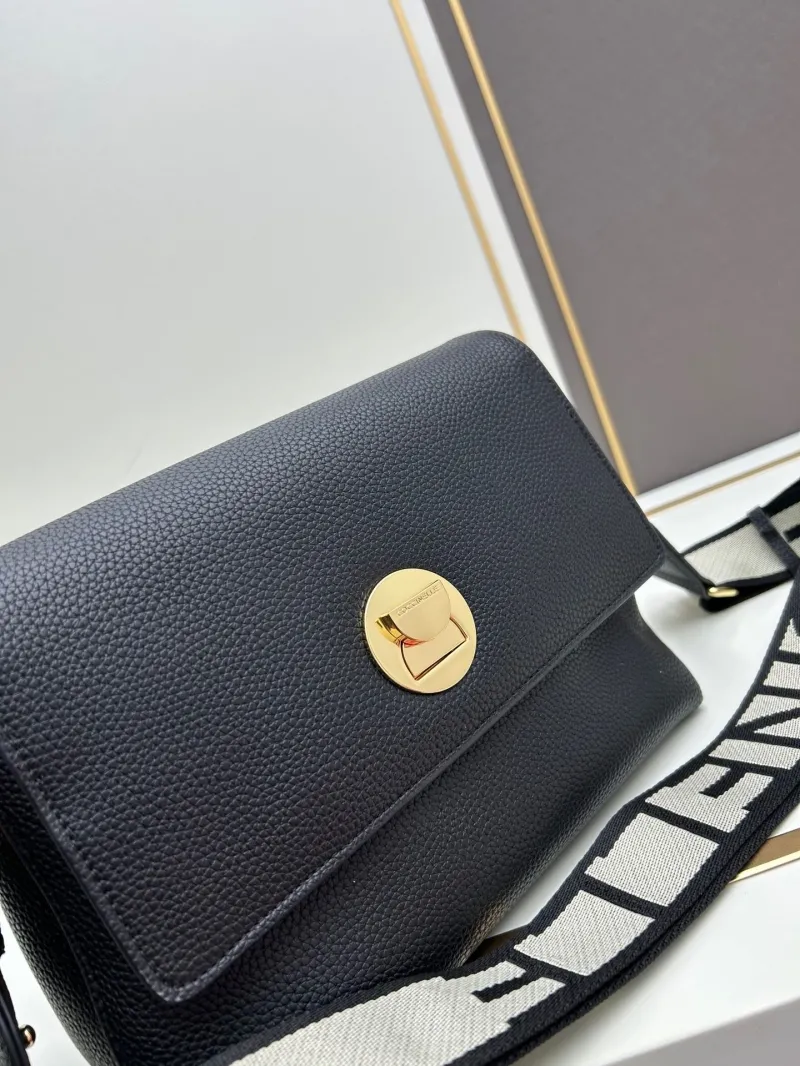 Coccinelle Black Leather Satchel Crossbody Bag - Image 4