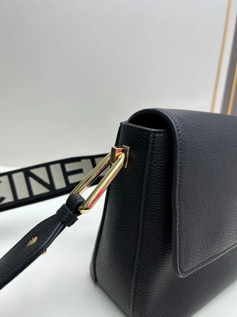 Coccinelle Black Leather Satchel Crossbody Bag - Image 6