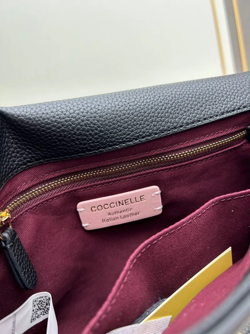 Coccinelle Black Leather Satchel Crossbody Bag - Image 8
