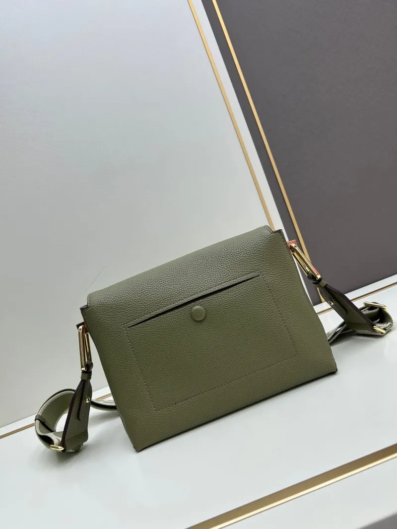 Coccinelle Olive Green Crossbody Satchel Bag - Image 3