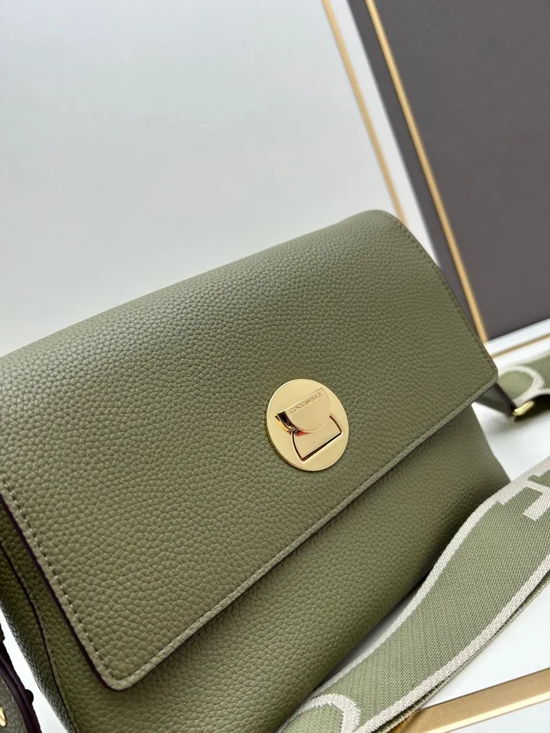 Coccinelle Olive Green Crossbody Satchel Bag - Image 4