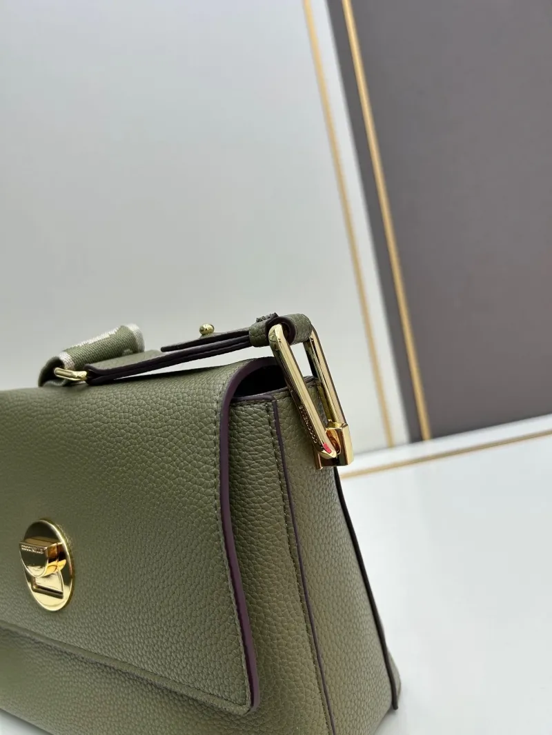 Coccinelle Olive Green Crossbody Satchel Bag - Image 6