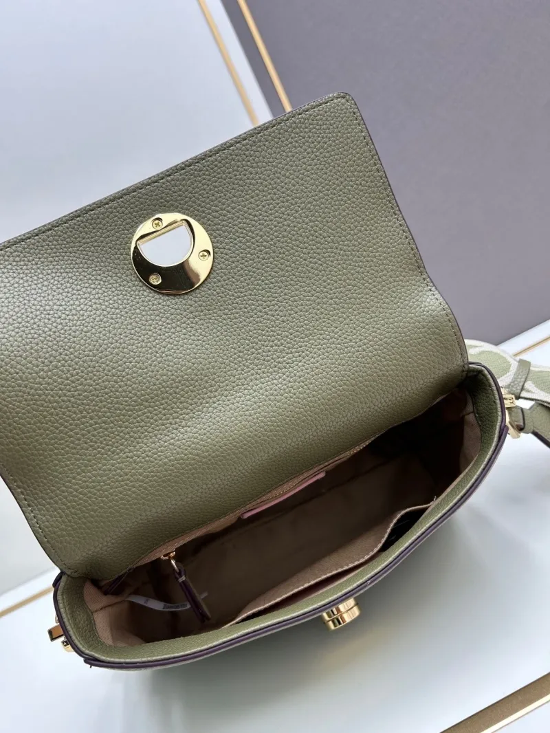 Coccinelle Olive Green Crossbody Satchel Bag - Image 7