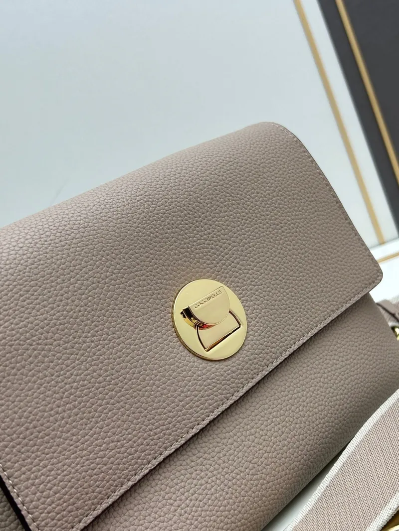 Coccinelle Taupe Leather Satchel Crossbody Bag - Image 4