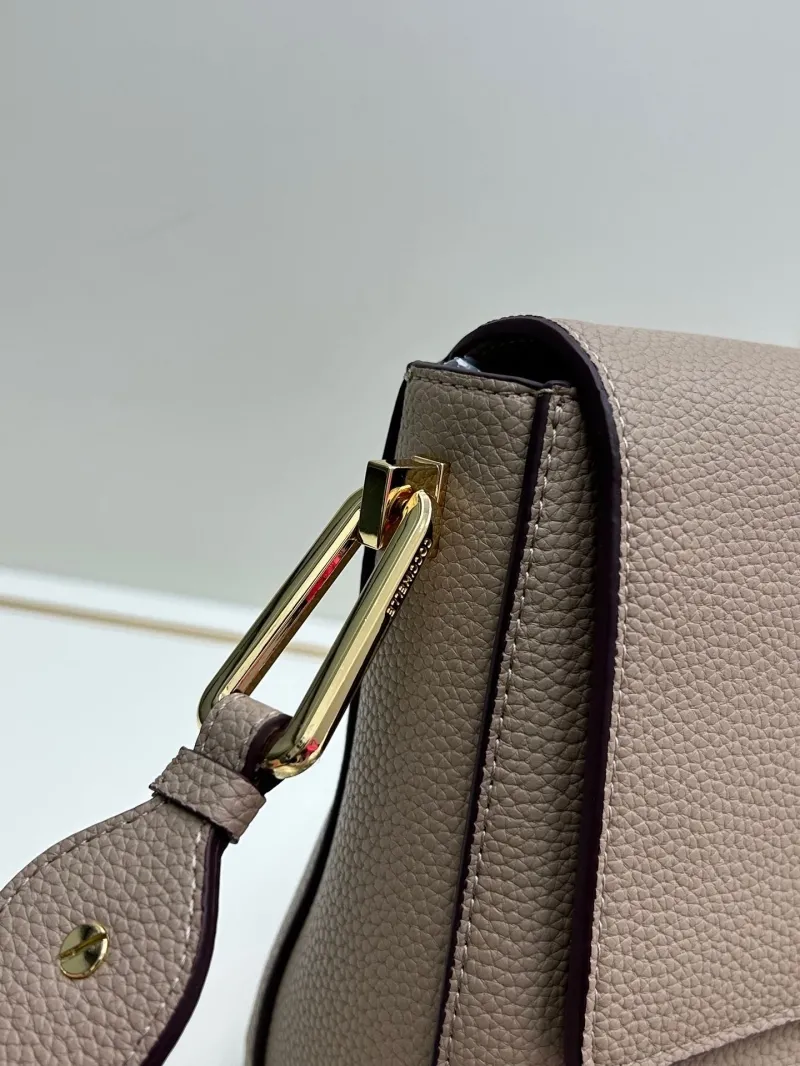 Coccinelle Taupe Leather Satchel Crossbody Bag - Image 5