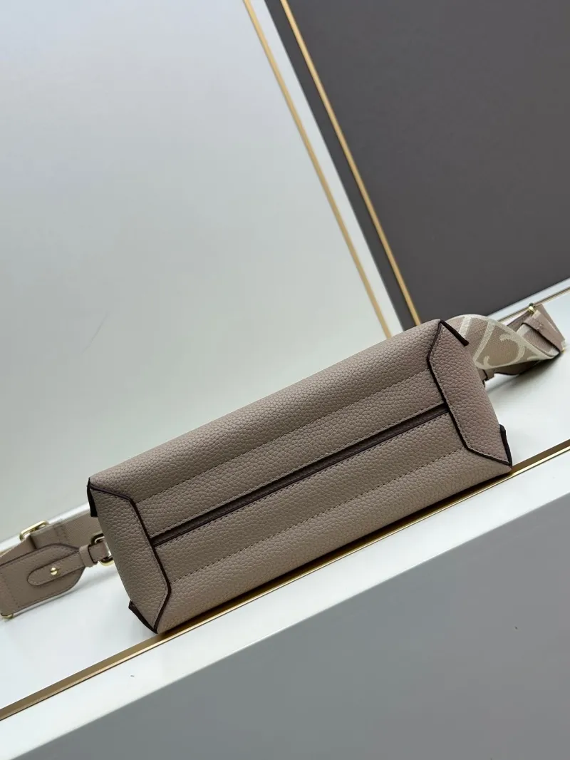 Coccinelle Taupe Leather Satchel Crossbody Bag - Image 6