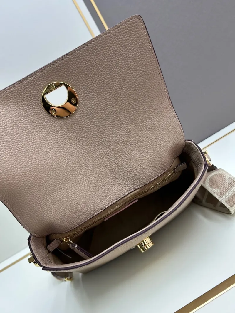 Coccinelle Taupe Leather Satchel Crossbody Bag - Image 7