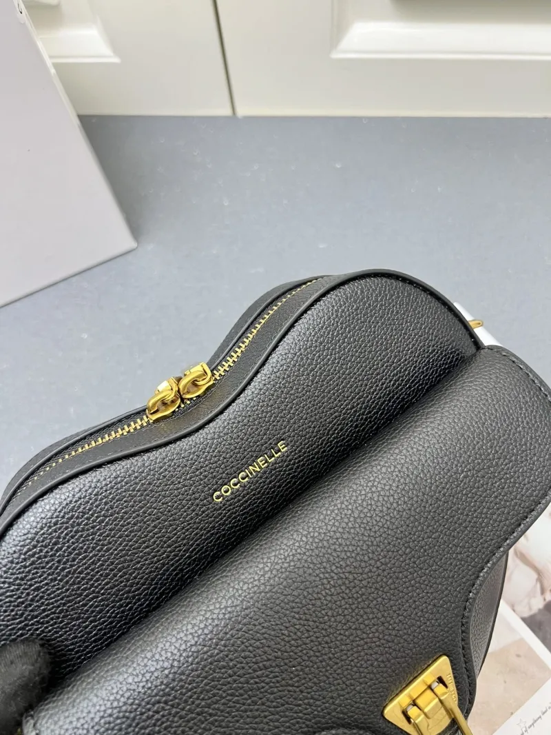 Coccinelle Black Heart Shaped Crossbody Bag H08881 - Image 4