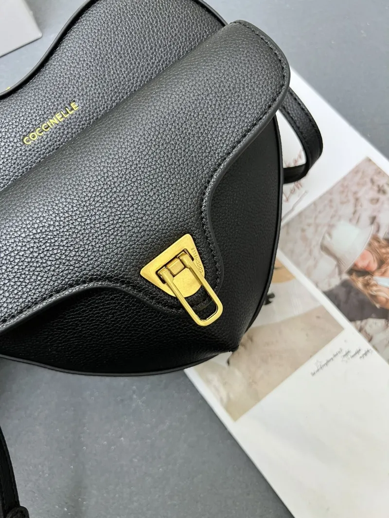 Coccinelle Black Heart Shaped Crossbody Bag H08881 - Image 5