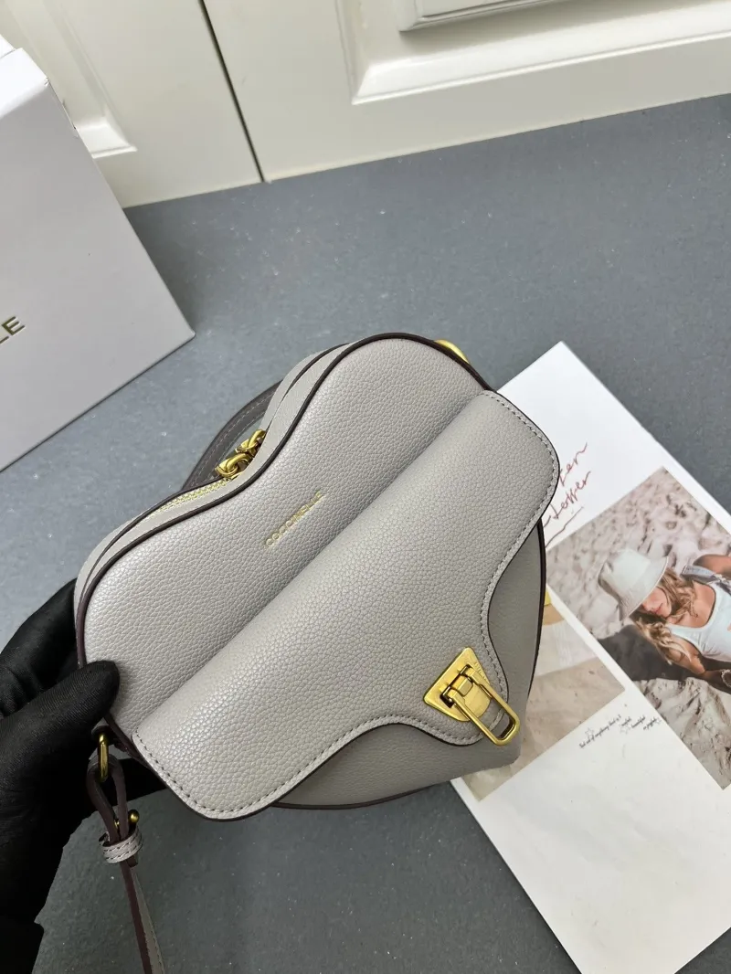 Coccinelle Gray Heart Shape Crossbody Bag H08881 - Image 3