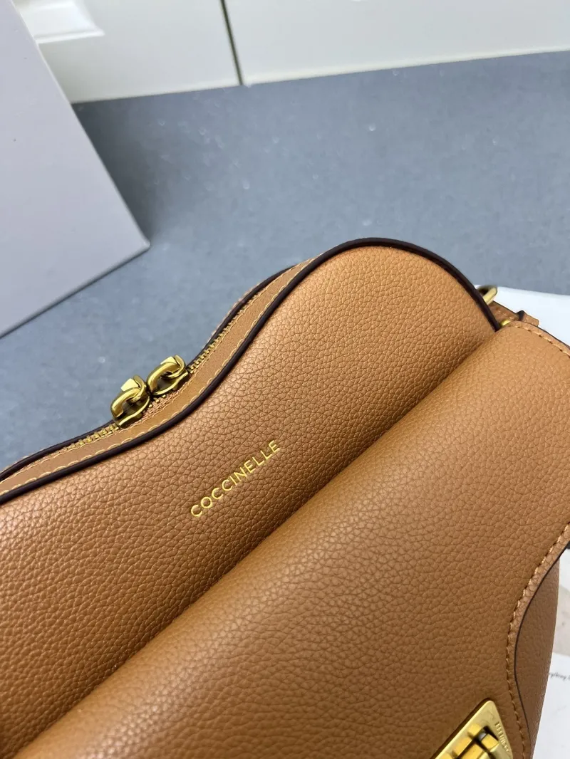 Coccinelle Brown Heart Shaped Crossbody Bag H08881 - Image 5
