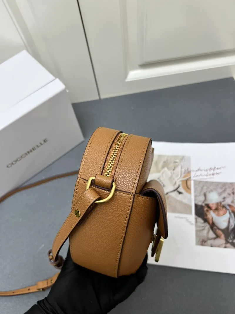 Coccinelle Brown Heart Shaped Crossbody Bag H08881 - Image 7