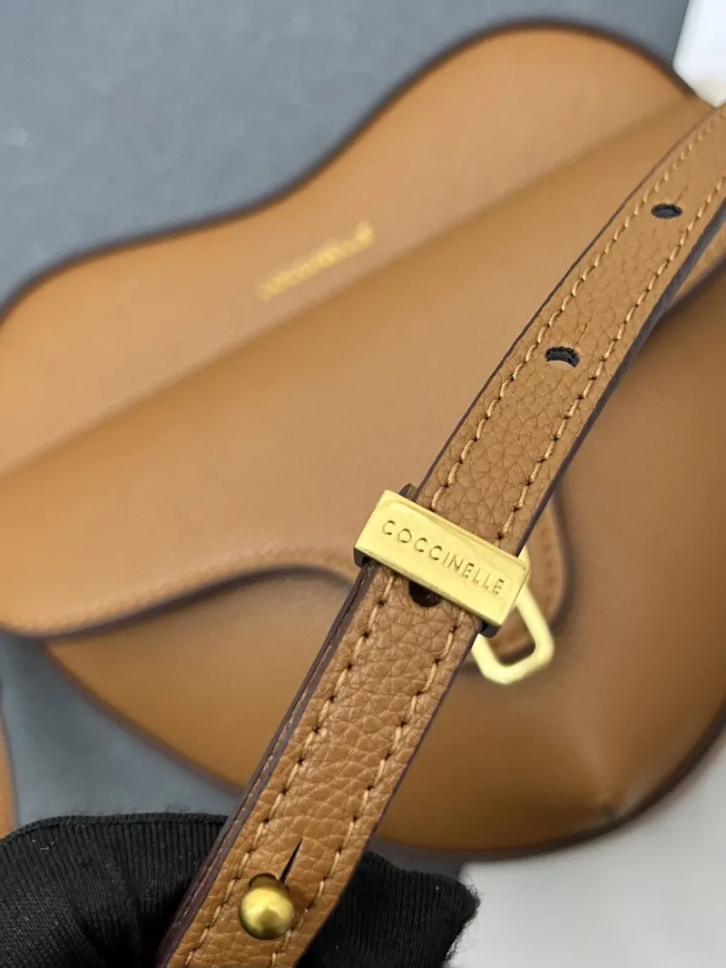 Coccinelle Brown Heart Shaped Crossbody Bag H08881 - Image 9
