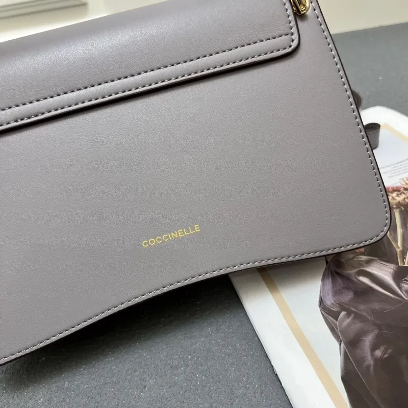 Coccinelle Gray Top Handle Crossbody Bag H08892 - Image 7